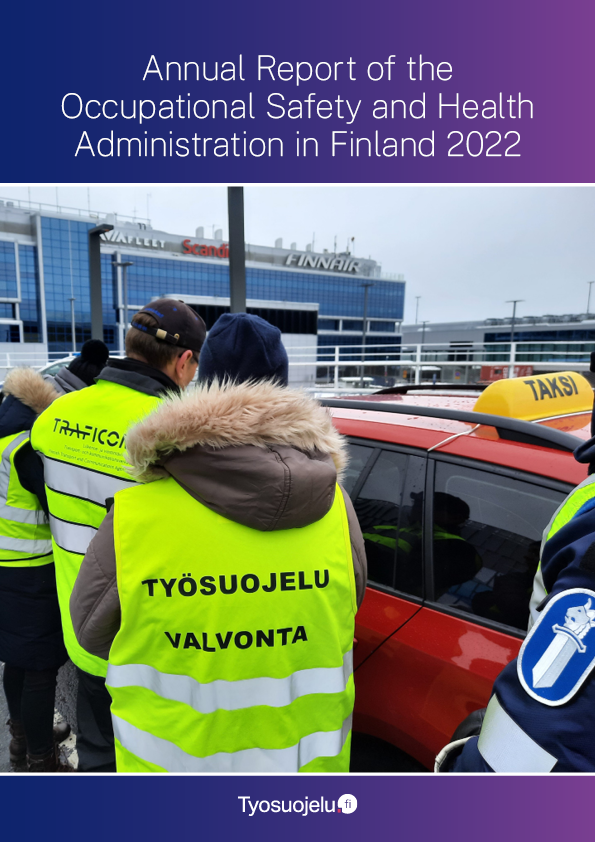 Cover of the Annual Report of the Occupational Safety and Health Administration in Finland 2022