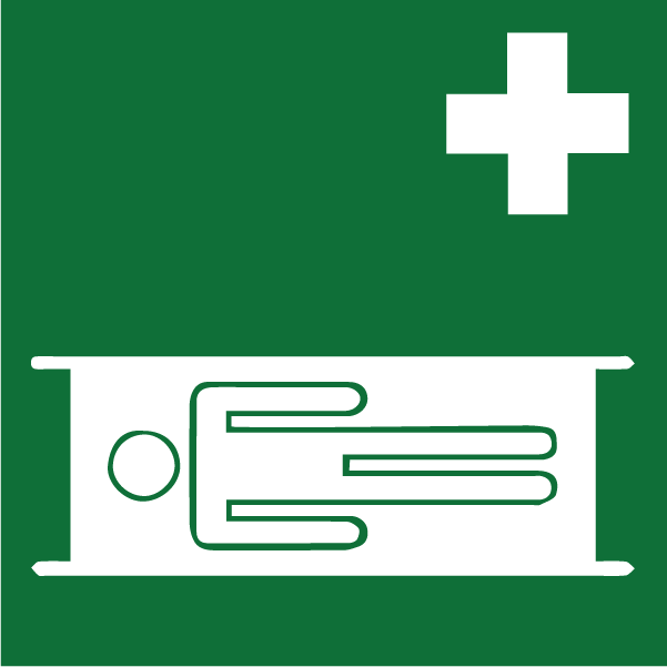 First aid sign Stretcher.