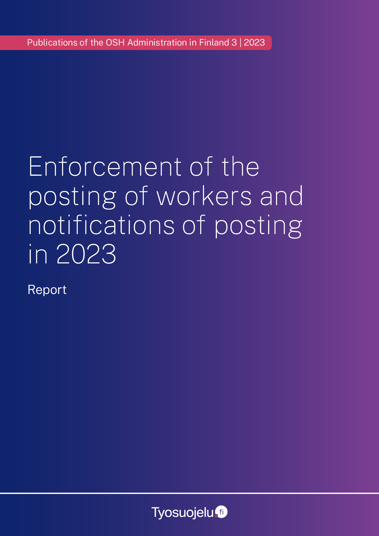 Cover of the report Enforcement of the posting of workers and notifications of posting in 2023.